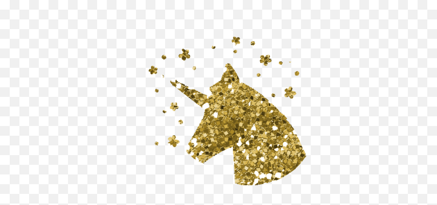 Gold Glitter Unicorn Transparent Full Size Png Download