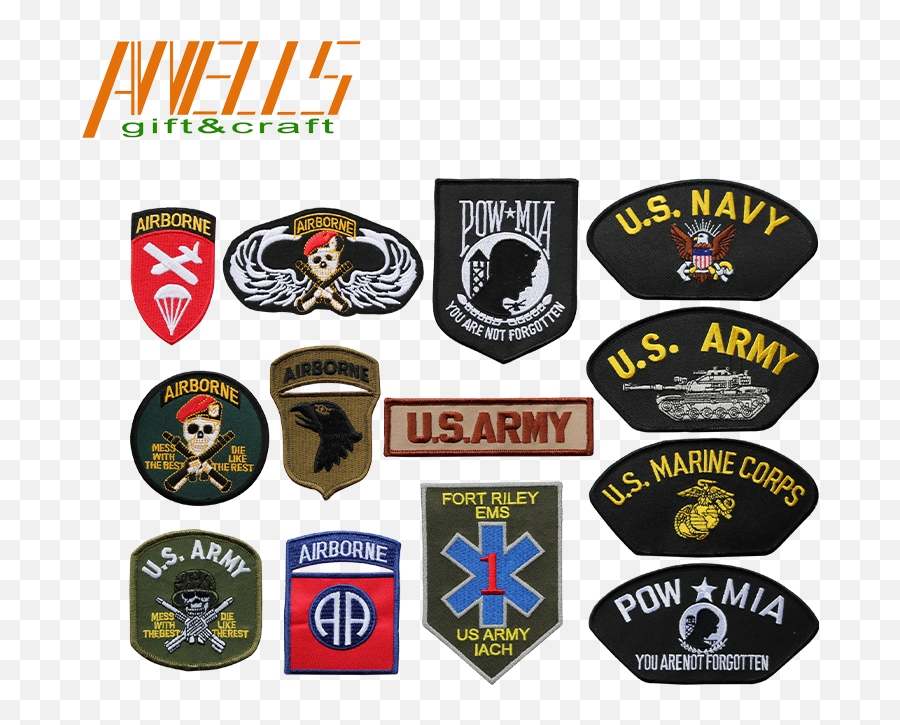 Us Military Army Patchestactical American Patches Special Forces Ranger Airborne Badges Hook And Loop Embroidered Patch - Buy Usa Embroidery Us Navy Png,Pow Mia Icon