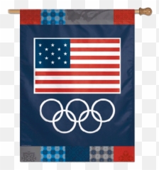Usoc Olympic Rings Banner - London 2012 Summer Olympics Png,Olympic Rings Png