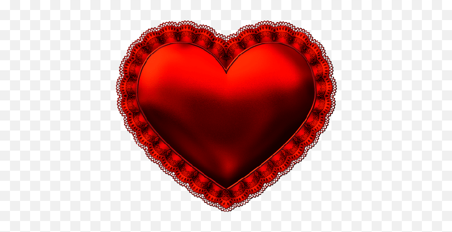 Red Lace Heart Png Transparents