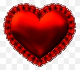 Red Lace Heart Png