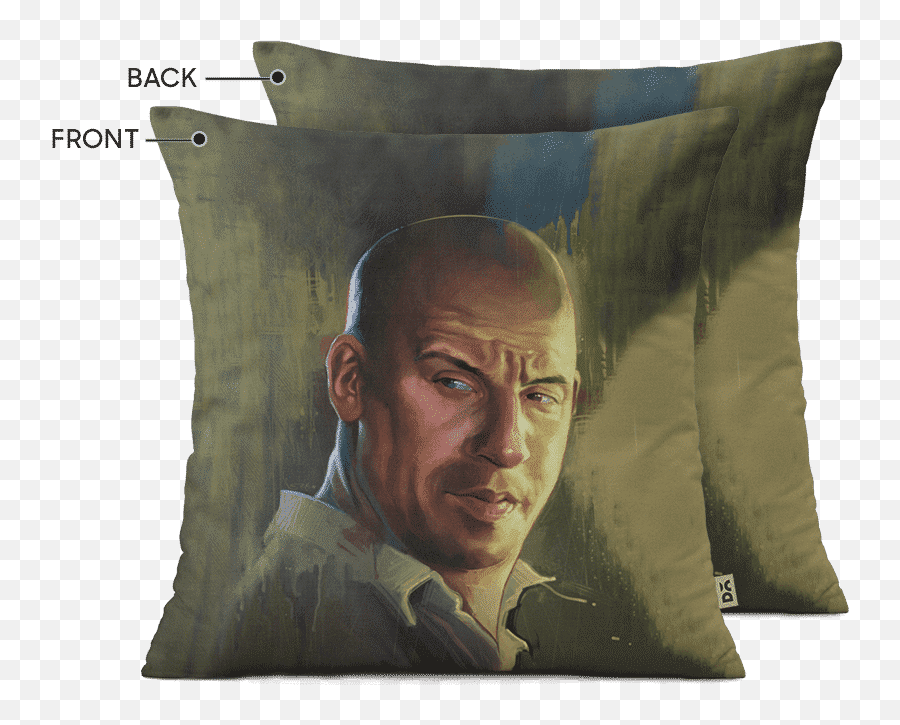 Dailyobjects Vin Diesel 16 Cushion Cover Two Sided Print - Cushion Png,Vin Diesel Png