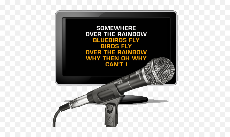 Download Karaoke Lyric Screen - Audiotechnica Cardioid Audio Technica Pro Png,Karaoke Png