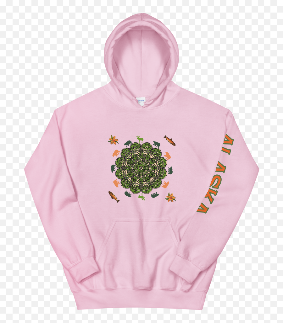 Green Bear Mandala Unisex Hoodie The Happy Hippie Png Dark Icon Floral