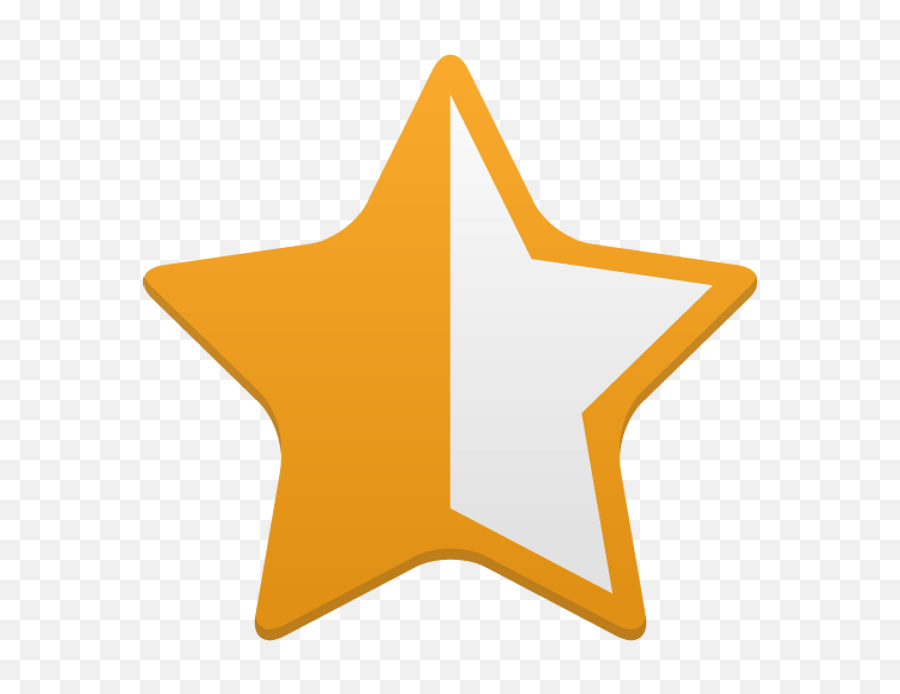 Star Half Full Icon - 1 2 Star Rating Png,Star Design Png
