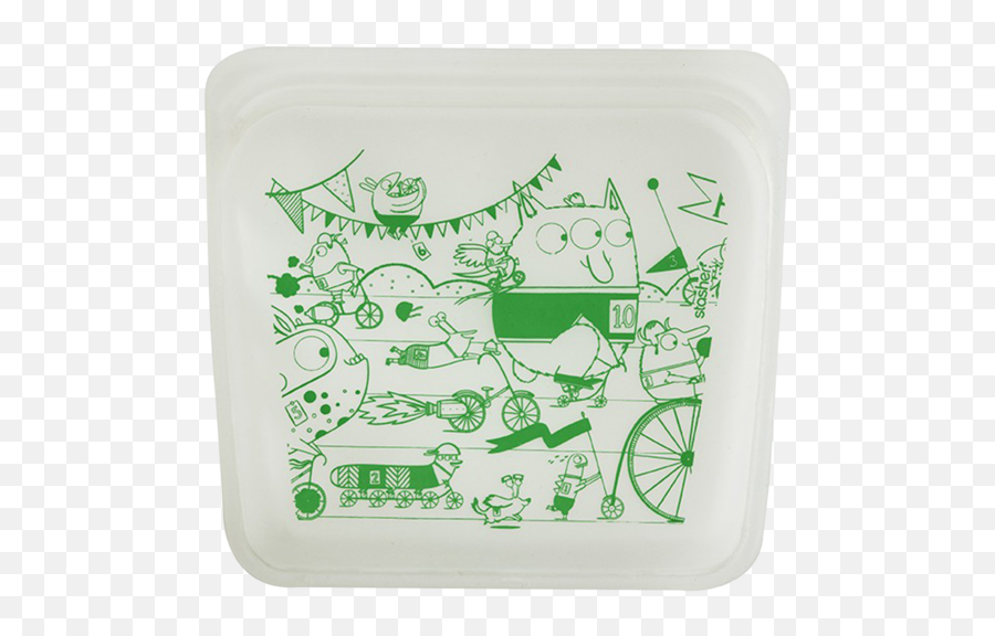 Stasher Sandwich Bag - Monsters Space Animals Stasher Bag Png,Empty Plate Png