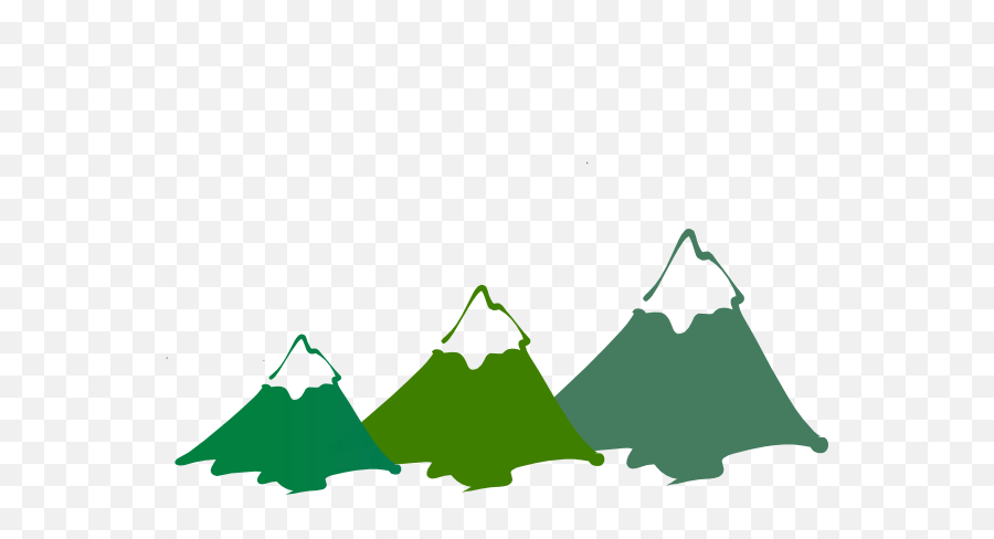 Download Image Free Library Three Mountain Peaks Green - Snowy Mountain Clip Art Png,Mountain Clipart Png