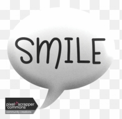 Speech Bubble - smile graphic by Gina Jones Pixel Scrapper Manatee png