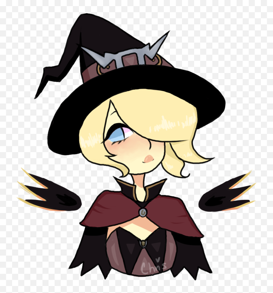 Overwatch Anime Mercy Drawing Clipart - Witch Hat Drawing Anime Png,Overwatch Mercy Png