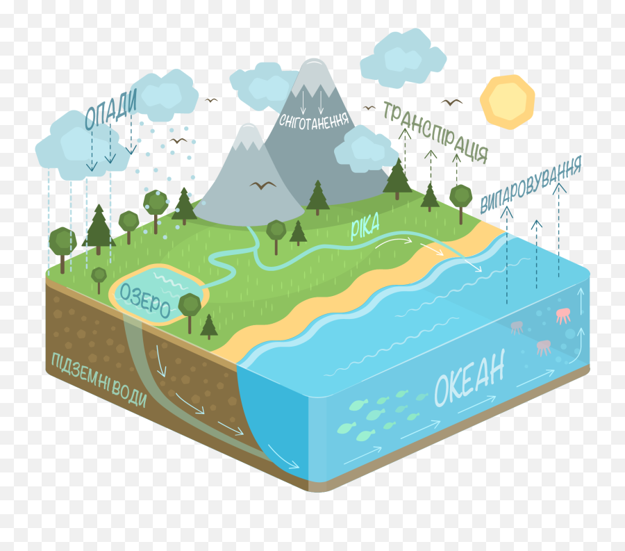 Collection Water Cycle Png U0026 Free Cyclepng - Water Cycle Diagram Png,Cycle Png