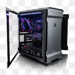 Download Clx Gaming Pc Kit Image - Computer Case Full Size Gaming Pc Png,Gaming Pc Png
