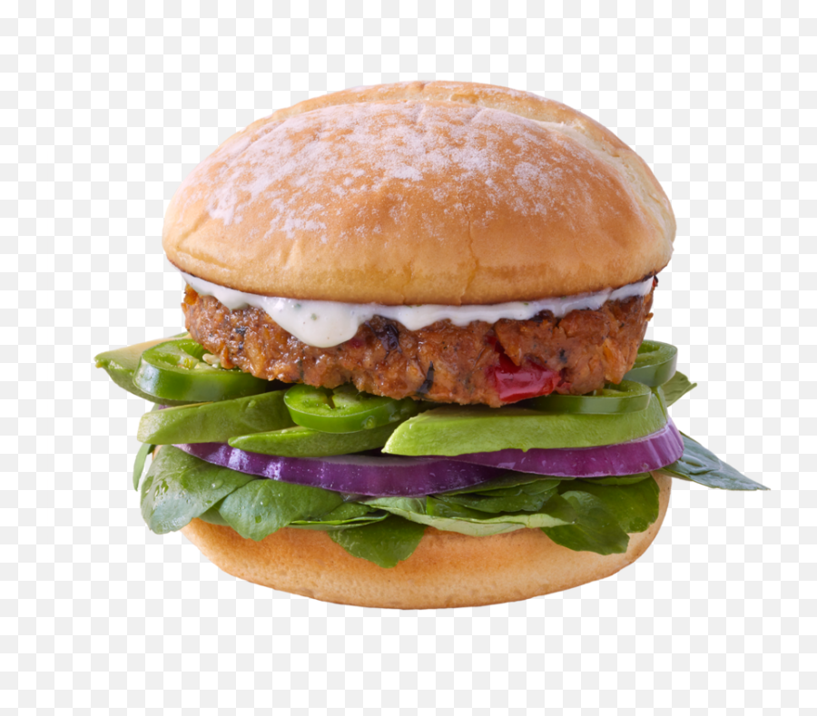 Fast Food Tofu Burger Png Clipart - Bun,Food Clipart Png