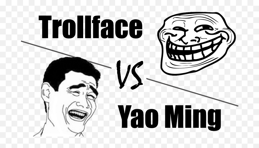 Trollface Vs Yao Ming Png 43127 - Free Icons And Png Yao Ming Troll Face,Troll Face Png No Background