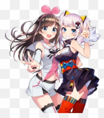 Kizuna Ai And Kaguya Luna Inc 1 More Drawn - Kizuna Ai Kaguya Luna png