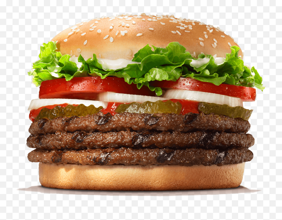 Download King Whopper Hamburger Big - Burger King Triple Whopper Png,Whopper Png