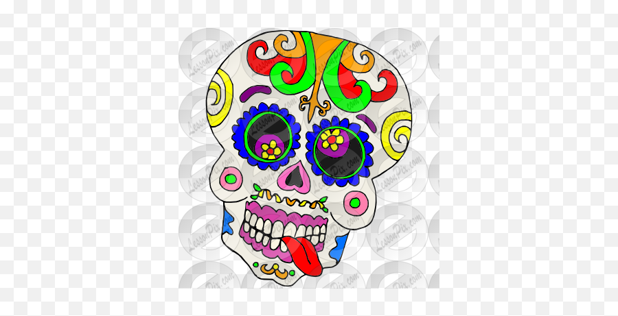 Silly Calavera Picture For Classroom Therapy Use - Great Skull Png,Calavera Png