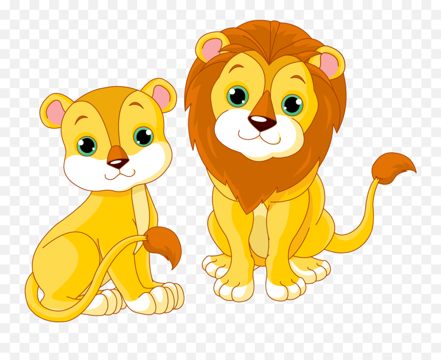 Download Lion Stickers Sticker Lioness - Lion And Lioness Clipart Png,Baby Lion Png
