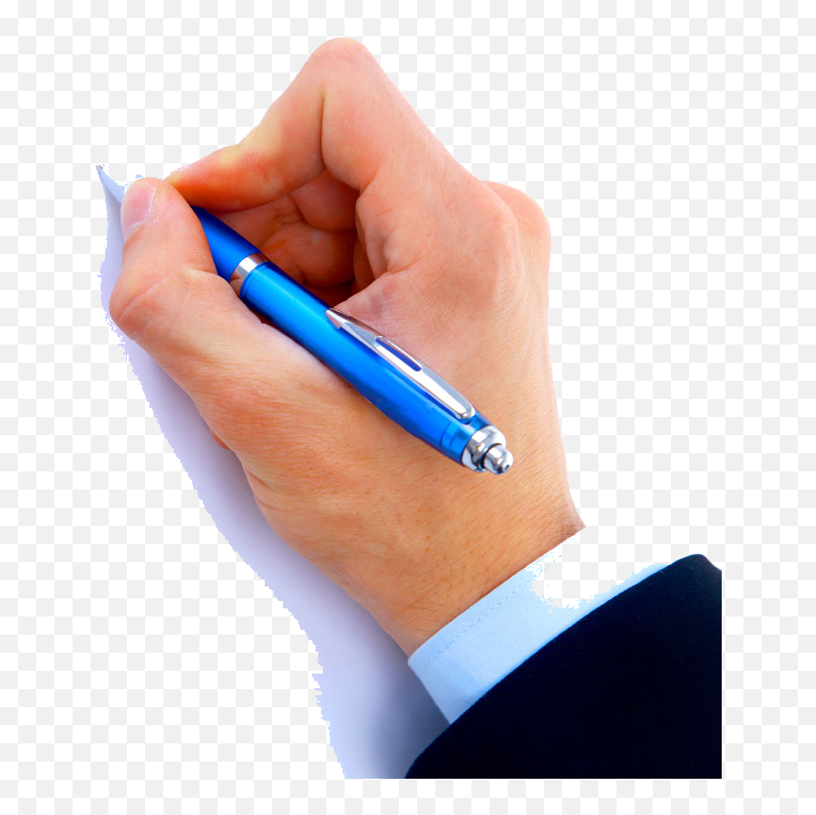 Ball Blue Pen Png All - Hand Png With Pen,Pen Png