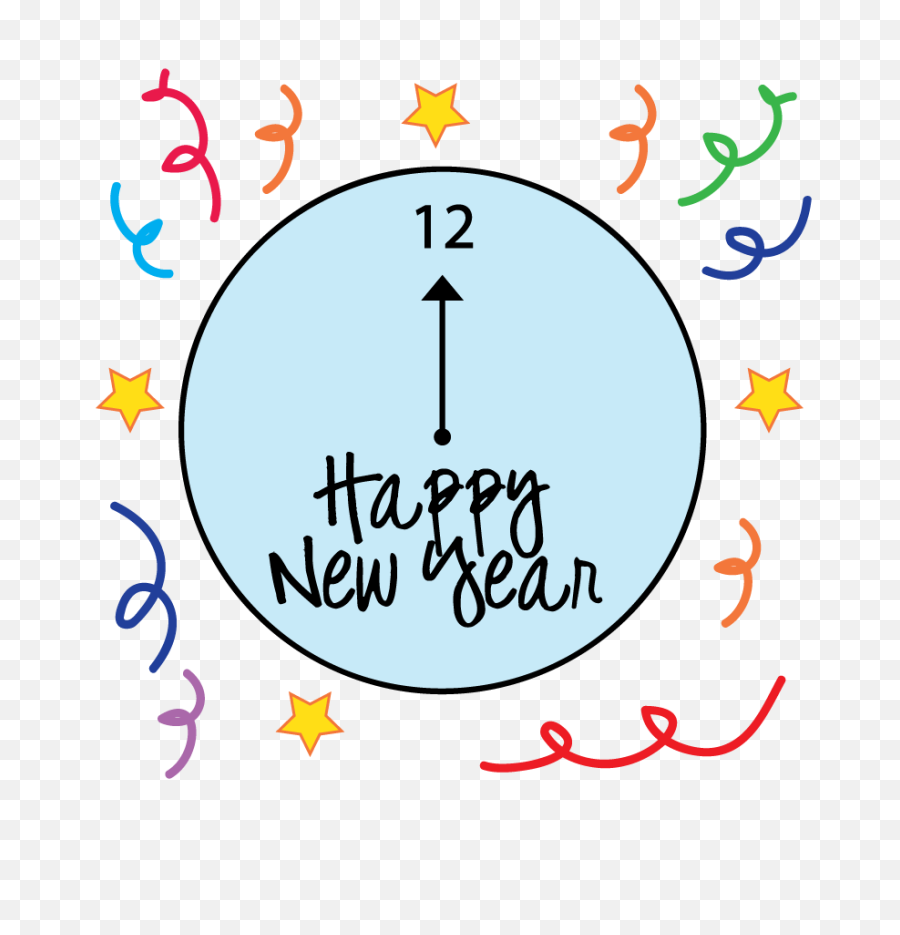 Download Hd New Years Fireworks Clipart - New Year Clock New Year Countdown Clip Art Png,Clock Clipart Transparent