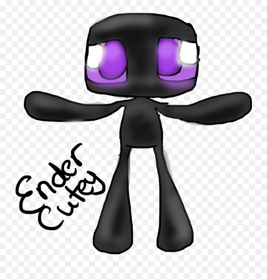 Minecraft Clipart Enderman - Cute Enderman Minecraft Drawings Png,Enderman Transparent