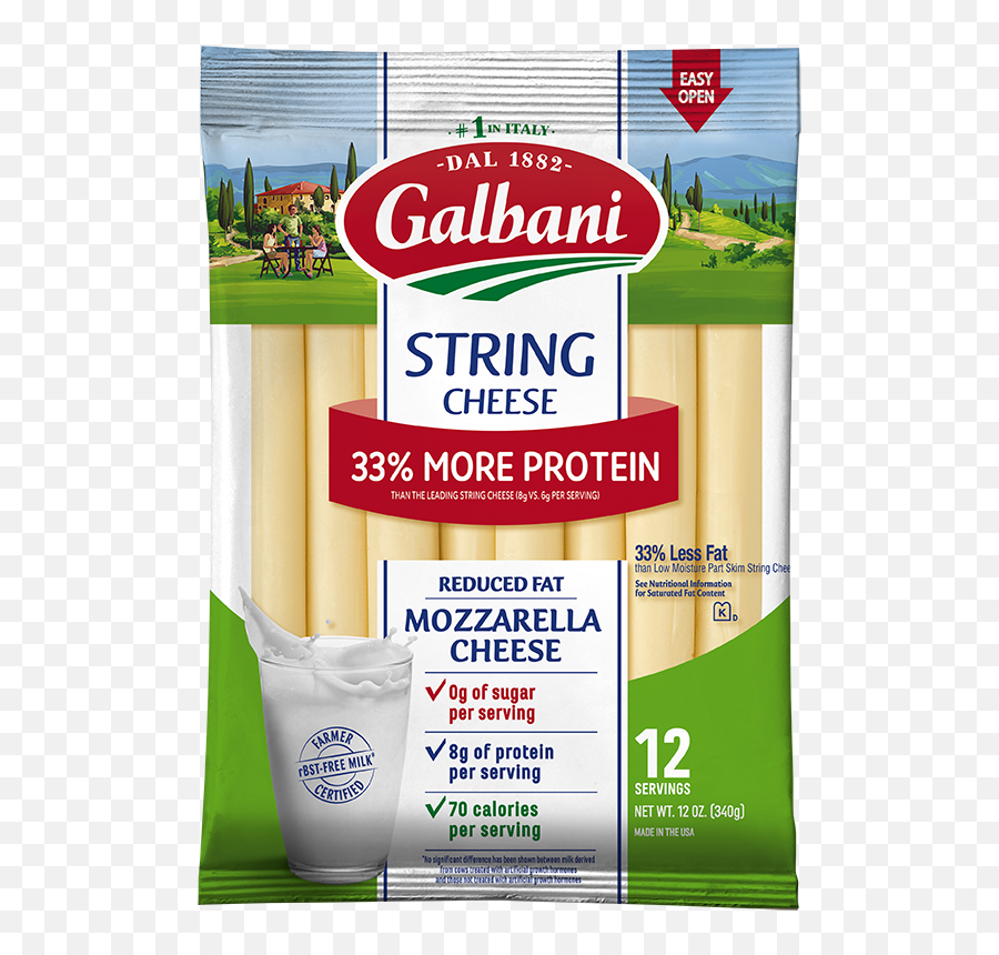Snack Cheese - Galbani String Cheese Low Fat Png,Mozzarella Sticks Png