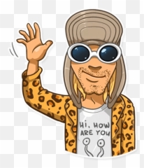 Kurt Stickers Set For Telegram - Stickers Telegram Kurt Cobain Png,Kurt Cobain Png