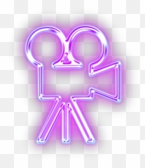 Camera Video Neon Showbutton Live Sticker By - Video Camera Neon Logo png