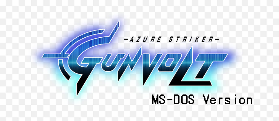 Gunvoltlogodos Inti Creates Gunvolt The Azure Striker 2 Png Ms - dos Logo