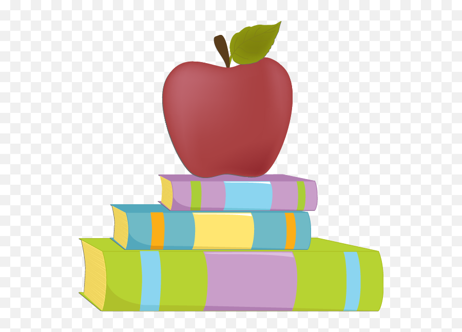 Library Drawing Art Abstract Red - Books And Apple Clipart Png,Red Apple Png