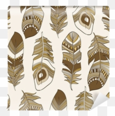 Seamless Ethnic Indian Feathers Plumage Pattern Wall Mural U2022 Pixers - We live to change Rug png