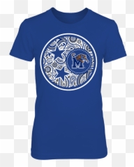Memphis Tigers - Paisley Tristar Logo Cotton long sleeve Funny Iowa Hawkeye Shirts png