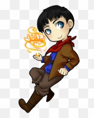 Merlin Being Cute Colin Morgan Anime Movies - Fictional Character Png,Merlin Png