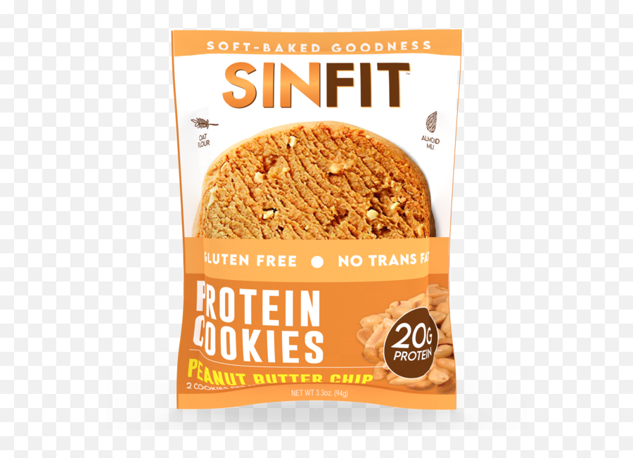 Sinfit - Peanut Butter Protein Cookie Gluten Png,Icon Meals Protein Cookie
