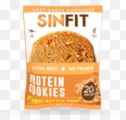 Sinfit - Peanut Butter Protein Cookie Gluten Png,Icon Meals Protein Cookie