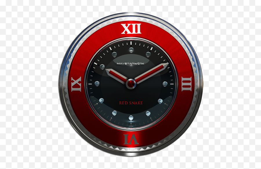 Red Snake Clock Widget - Solid Png,Red Clock Icon