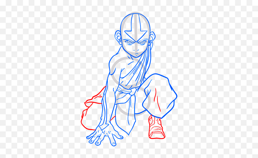 Learn How To Draw Aang - Avatar Easy Draw Everything Drawing Avatar Aang Png,Aang Png