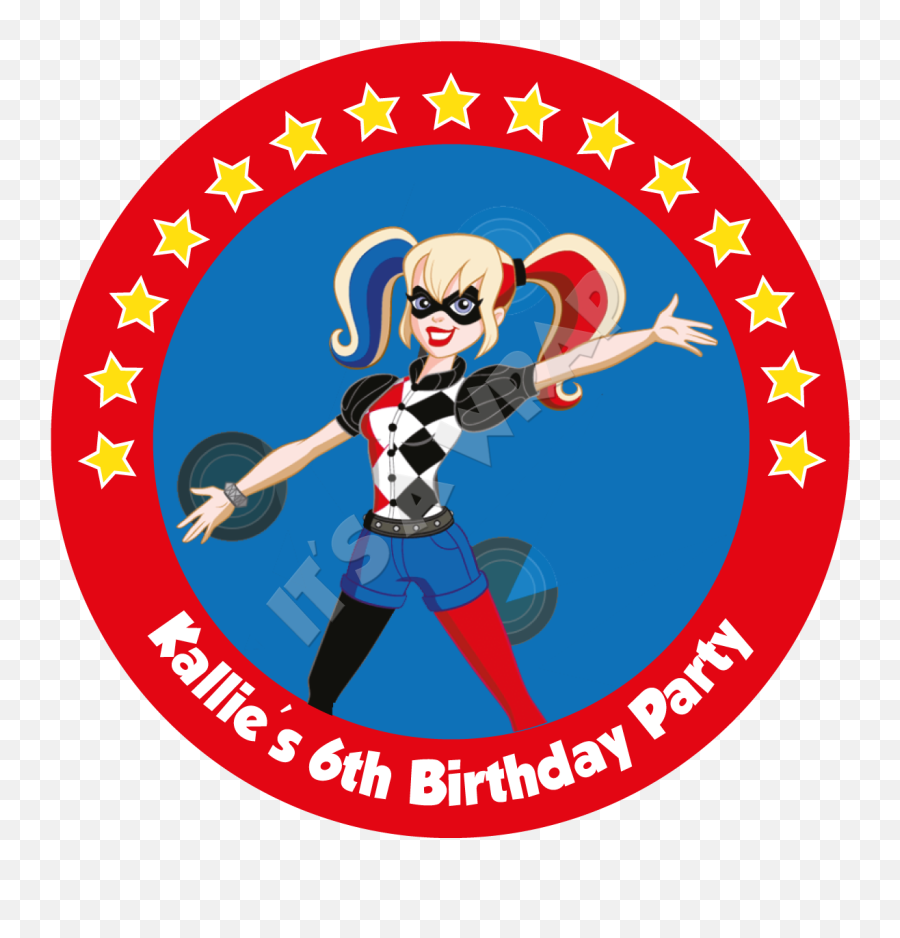 Harley Quinn Cartoon Png - Harley Quinn Party Box Stickers Paramount Plus Logo,Dc Icon Harley Statue