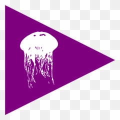 Filejellyfish Beach Flagsvg - Wikimedia Commons Jellyfish Flag Png,Transparent Jellyfish