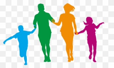 5k Run Running Fun Parkrun The Color - Family Walk Family Running Silhouette Png,Fun Png