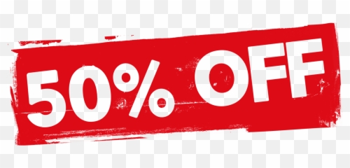 Grunge 50 Percent Off Label Psd - PSDstamps Percent Off Png