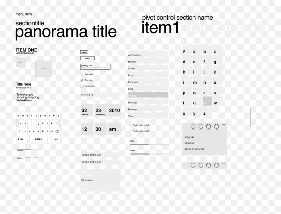 Windows Phone 7 Wireframe V10 Graffletopia - Vertical Png,Windows Mobile Icon