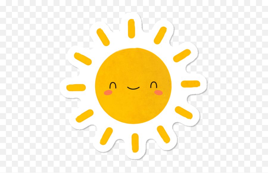 Download Hd Kawaii And Cute Happy Sun - Circle Png,Happy Sun Png