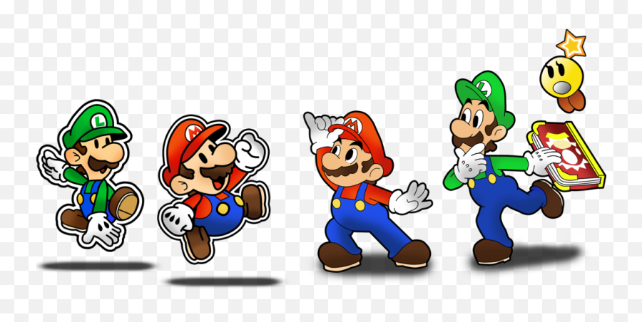 Mario Y Luigi Paper Jam Para Colorear - Super Paper Mario Wii Png,Yoshi Transparent Background