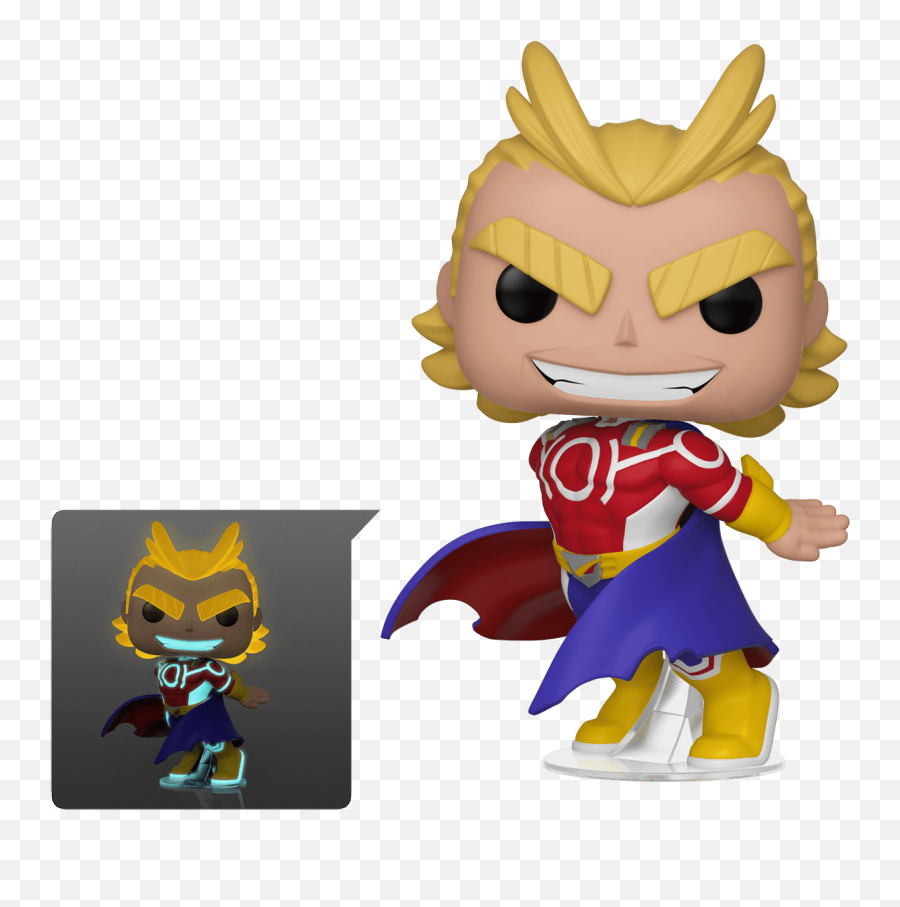 Silver Age All Might In The Dark - All Might Glow In The Dark Funko Png,All Might Png
