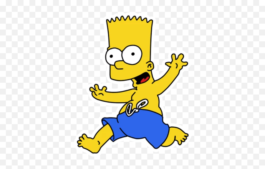 Bart Simpson Stickers - Live Wa Stickers Bart Simpson In A Swimsuit Png,Bart Simpson Icon