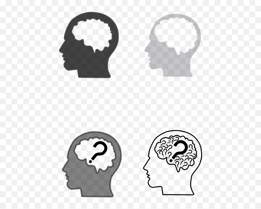 Brain Questioning Head - Free Vector Graphic On Pixabay Hair Design Png,Head Side Icon