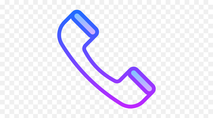 Phone Icon In Gradient Line Style - Purple And Blue Call Icon Png,Phne Icon