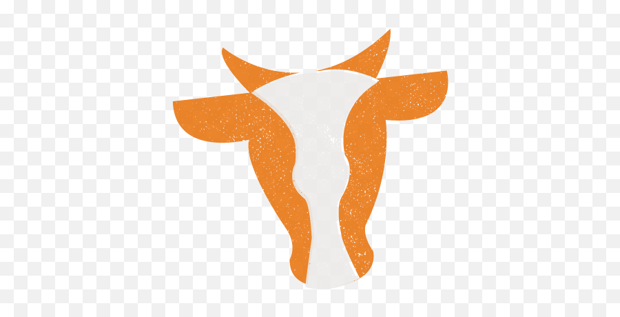 Cow Logo Seperate Orange - Illustration Png,Cow Logo