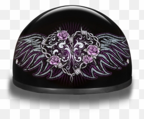 Dot Daytona Skull Cap - W PURPLE ROSE Walmartcom Daytona Skull Cap Helmet Barbed Wire png