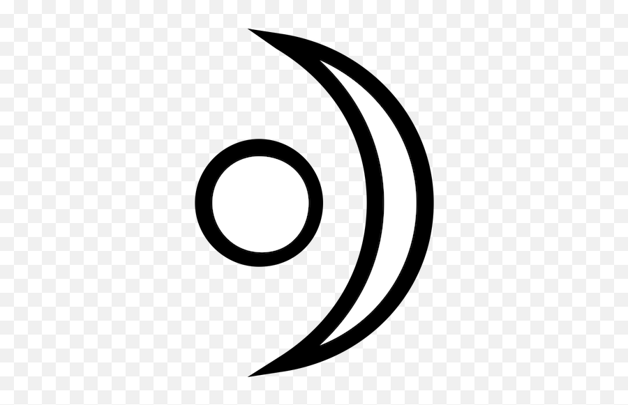 Vector Graphics Of Moon And Dot Ancient Sacred Symbol Png Music Icon